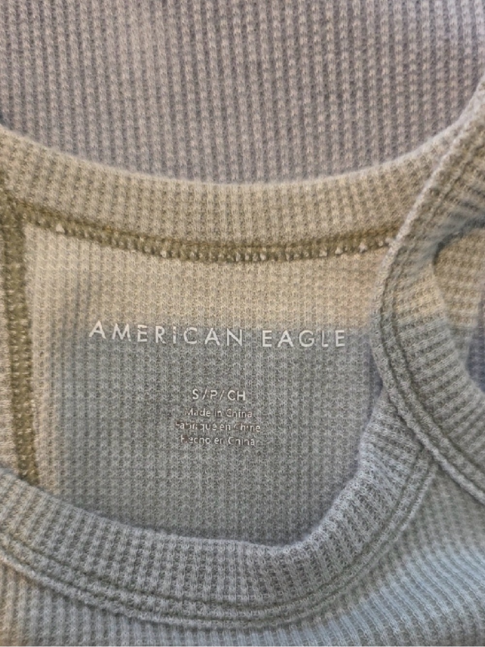 American Eagle Ribbed Halter Tank Crop Tops in Sage and Gray Size S - Picture 3 of 3